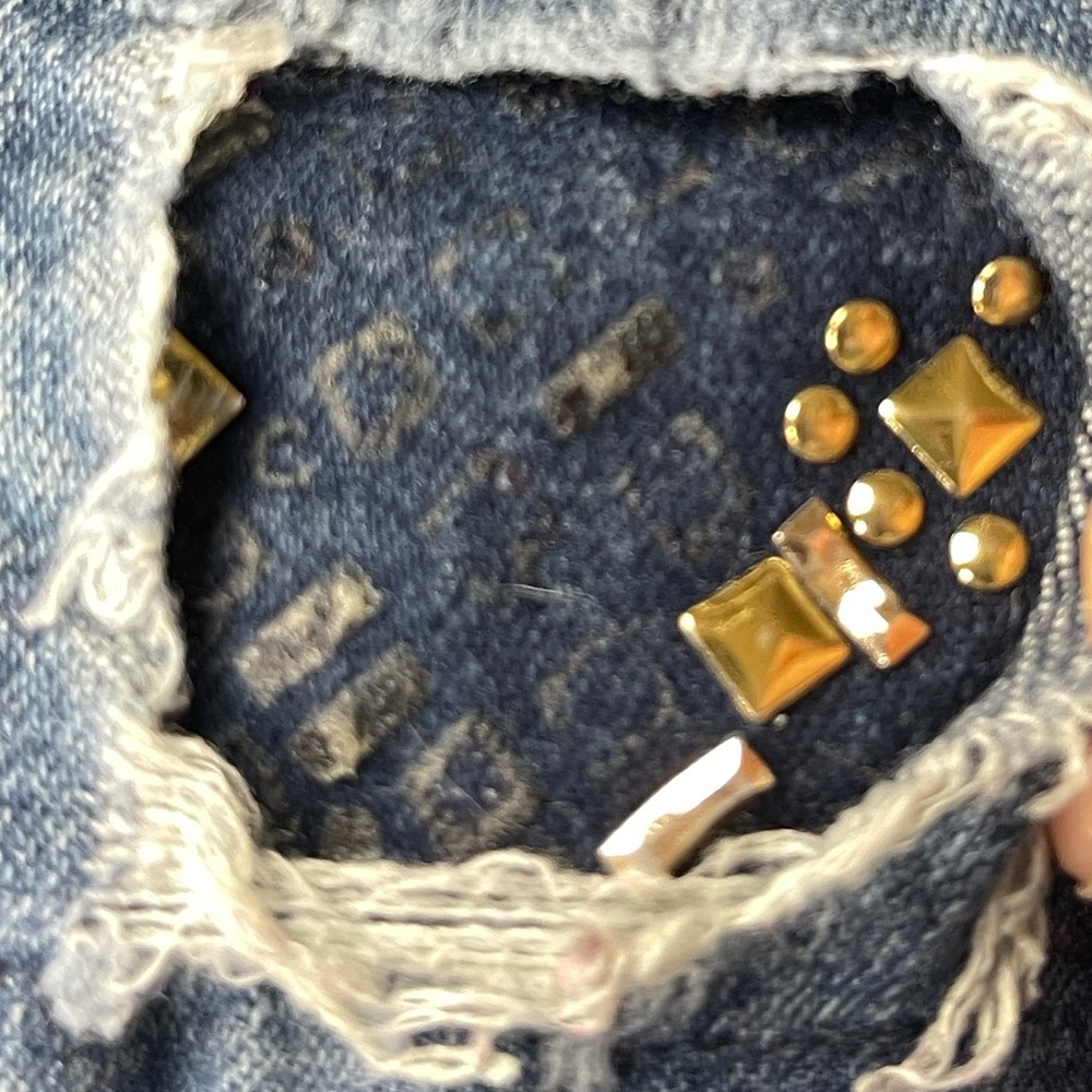 Justice Distressed Denim Jeans Girl's Size 10 - Picture 7 of 8